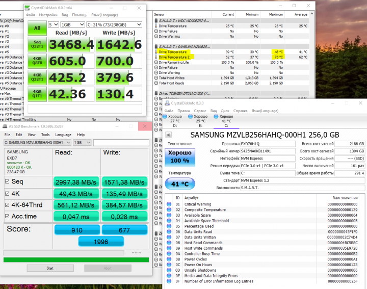 NVMe Samsung PM981 temperature.PNG