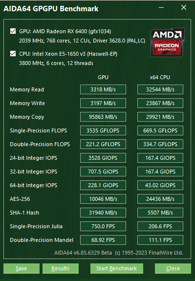 RX6400 pcie-3.0